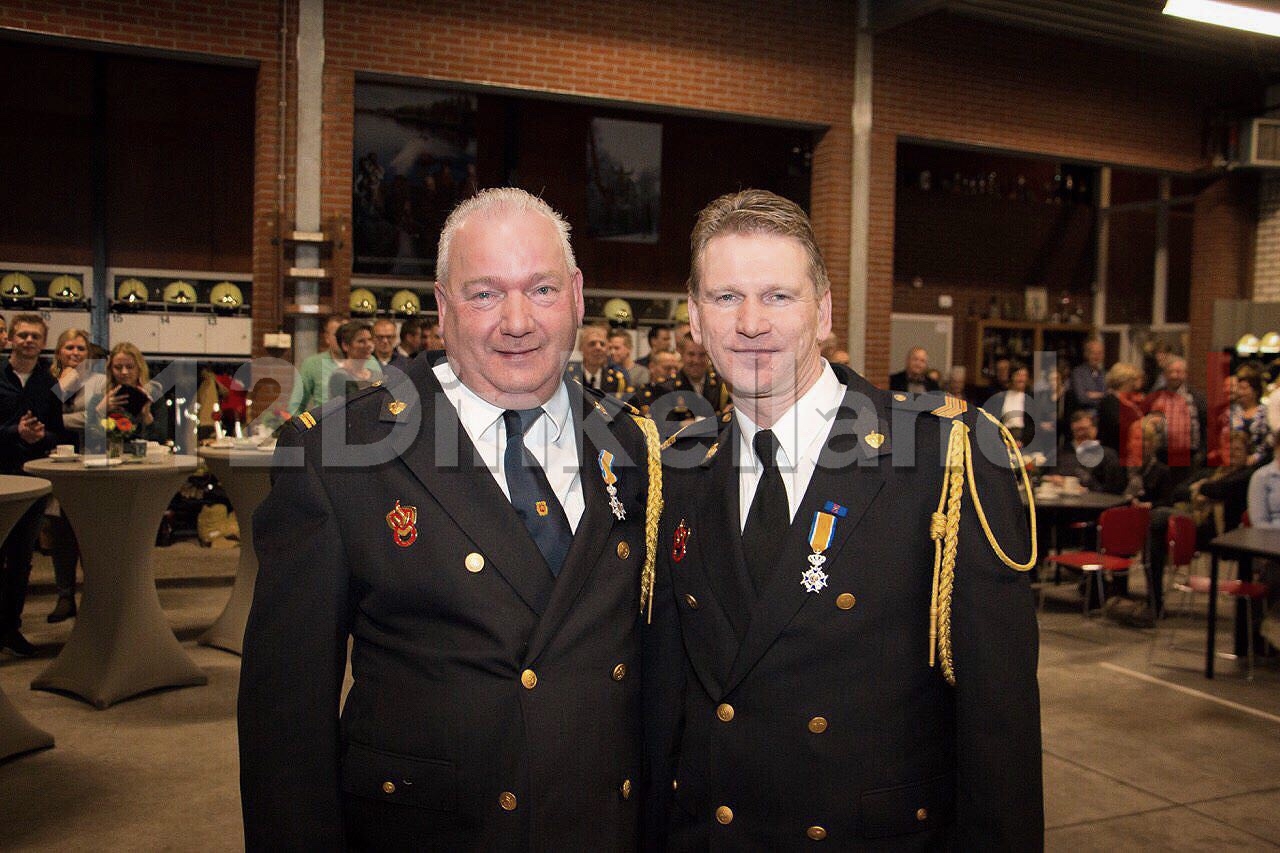 Koninklijke onderscheiding voor twee brandweermannen uit Denekamp