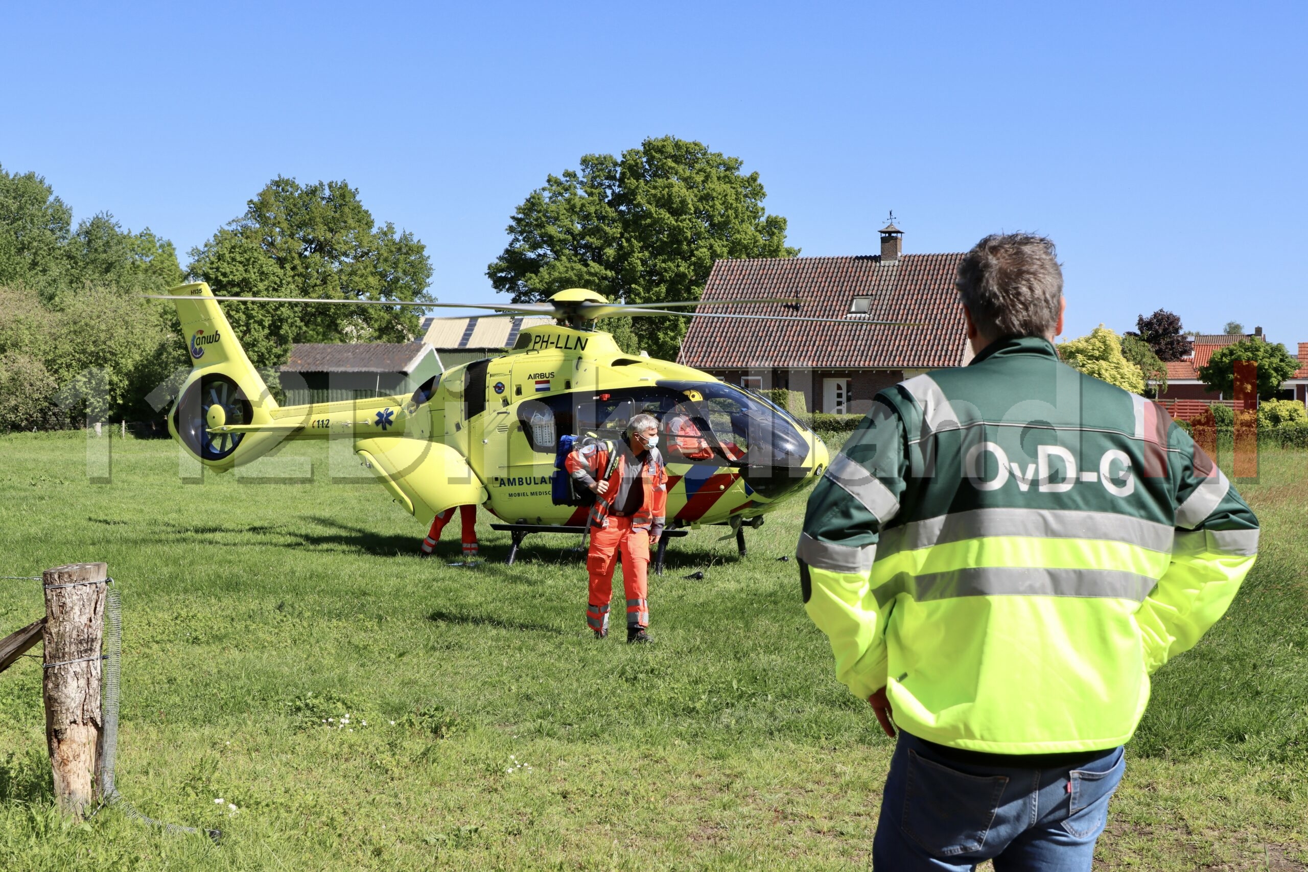 Traumahelikopter landt in weiland Weerselo